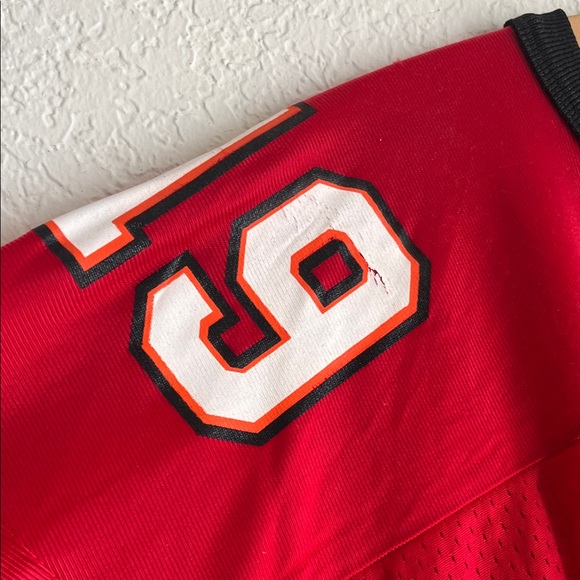 Vintage Champion Bukaneers Red and Black Football Jersey - Picture 4 of 14